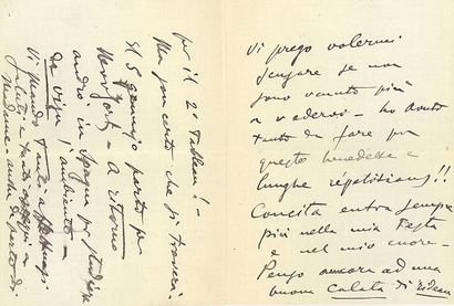 PUCCINI Giacomo (1858-1924) 
L.A.S. « Giacomo Puccini », [Paris] 15 décembre 1906,...