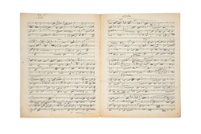 RAVEL Maurice (1875-1937) 
MANUSCRIT MUSICAL autograph, [Fugue]; 3.5 pages in fol....