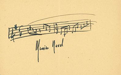 RAVEL Maurice (1875-1937) P.A.S. MUSICAL; 1 page oblong in-12. Album page with the...