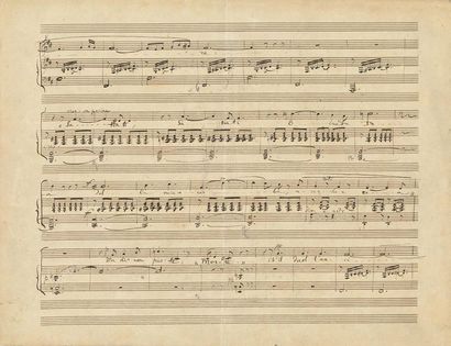 SAINT-SAËNS Camille (1835-1921) MANUSCRIT MUSICAL autographe, Alla riva del Tebro,...