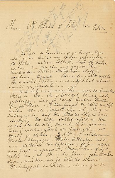 WAGNER RICHARD (1813-1883) L.A.S. « Richard Wagner », Bayreuth 3 mai 1874, à « Herren...