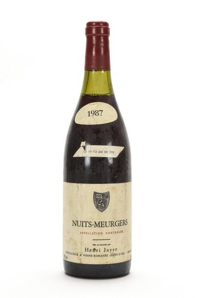  1 B NUITS-MEURGERS (1er Cru) (2,5 cm; e.t.h. légères; bandeau "ce vin n'a pas été...
