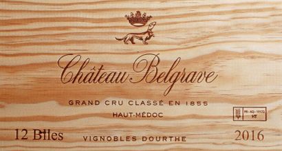 null 12 B CHÂTEAU BELGRAVE (Caisse Bois d'origine) - 2016 - GCC5 Haut-Médoc