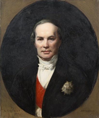 Léon COGNIET LEON COGNIET

(Paris, 1794-1880)

Portrait du sénateur Pierre Magne

Huile...