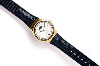 SWATCH Swatch

Vers 1992

GX709

CEO

Diam: 34mm

Bracelet en cuir véritable

Etui

Pile...