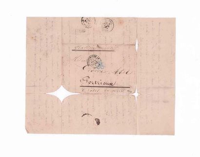 null 25 JANUARY 1871

Stamp fallen by immersion càd of departure PARIS Bd Beaumarchais...