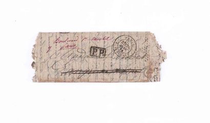 null 26 JANUARY 1871

Stamp fallen by immersion c.d. of departure PARIS R. Serpente...