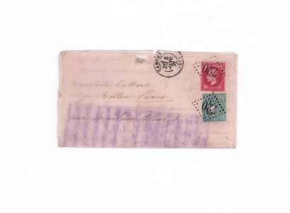 null 
20c Bordeaux type II (opened at the top) and 80c laureate obl.
GC 720 càd CANNES...