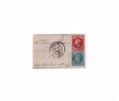 null 
Set of two letters: 20c and 80c obl. GC 99 càd ANGERS (47) on small envelope...