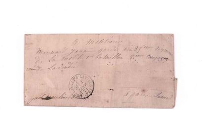 null 
Lost postage by immersion. Lm dated Le Fiel 1st January 1871 with càd COULONGES-S-LAUTIZE...