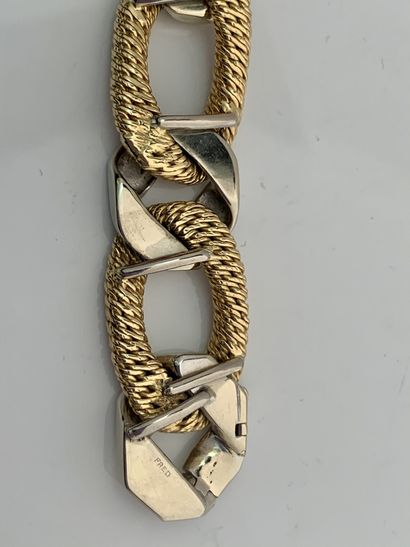 FRED «GOURMETTE»
Bracelet maille alternée, or 18K (750)
Poinçon Georges Lenfant -...
