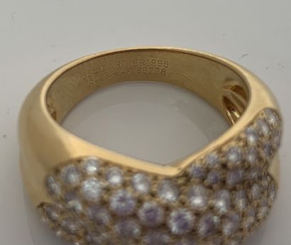 CARTIER «COLISÉE»
Bague diamants, or jaune 18K (750)
Signée, numérotée et datée
Ecrin,...