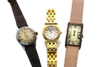 Lot de 3 montres femme: Michel Herbelin/travail français Lot de 3 montres femme:...