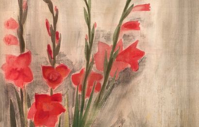 VU CAO DAM (1908-2000) 
Gladioli, circa 1935-1940


Ink and color on silk, signed...