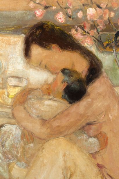 LE PHO (1907-2001) 
Maternity, circa 1950


Oil, ink and color on silk, signed lower...