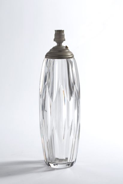 BACCARAT OBLONG CUT CRYSTAL LAMP FOOT Wears a Baccarat label on the back of the base.
Circa...