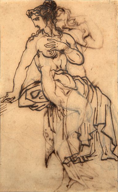 THÉODORE GÉRICAULT ROUEN, 1791 - 1824, PARIS Recto: Femme au bain Verso: Femme nue...