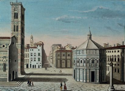 Ecole Italienne du XVIIIe siècle Carnet de vues de villes italiennes
Gouaches sur...