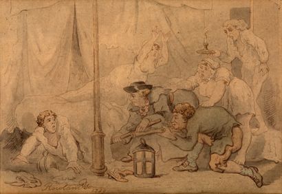 THOMAS ROWLANDSON Londres, 1756 - 1827 通奸
纸上水彩画一对
左下角和右下角署名"Rowlandson 1789"
16 x...