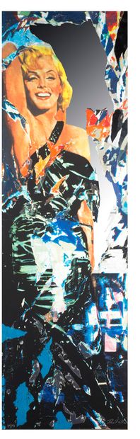 MIMMO ROTELLA (1918 - 2006) 
Marylin, 2004

Polished stainless steel, silkscreen...