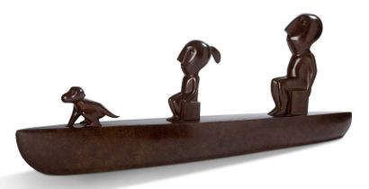 ODILE KINART (née en 1945) 
Timeless

Bronze with brown patina, signed on the back,...