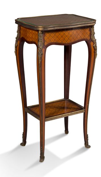 ATTRIBUÉE À HENRY DASSON (1825-1896) 


Ravissante petite table de salon en placage...