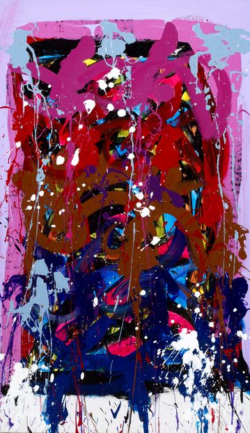 JONONE (né en 1963) 
Run ins, 2017

Acrylic and ink on canvas, signed, dated, titled...