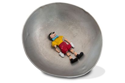 NEW FRENCH TOUCH 
Kennedy's Autopsy, 2021

Sculpture of Pinocchio in clay on aluminium...