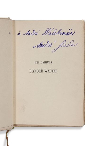 [GIDE André (1869-1951)] Les Cahiers d'André Walter, œuvre posthume, Paris