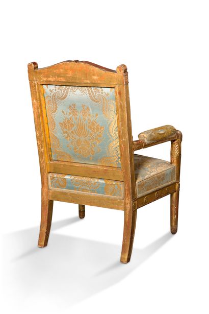 PIERRE-BENOÎT MARCION (1769-1840) Paire de fauteuils «de réception» livrés en 1813...