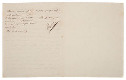 null SUCESSION DE L'EMPEREUR, SES ARMES, L'AIGLON.
Copie de lettre Joseph Bonaparte...
