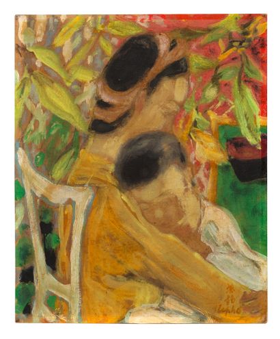 LE PHO (1907-2001) 
Maternité

Huile, encre et couleurs sur soie, signée en bas à...