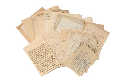 LITTÉRATURE 
44封信或手稿，其中大部分是L.A.S.
Henri de BLOWITZ，Armand CARREL（1836年4月19日），François-René...