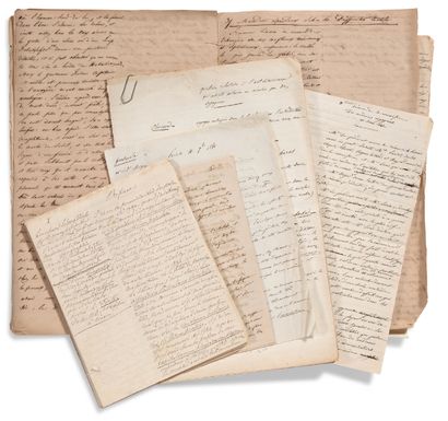 RAYER Pierre (1793-1867) médecin 
NOTES et MANUSCRITS de travail en partie autographes,...