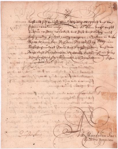 null SAINT-EMPIRE. FERDINAND III (1608-1657) Empereur.
2 L.S., 1646-1651 ; 1 page...