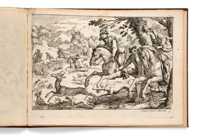 null • [CHASSE]. [TEMPESTA Antonio (1555-1630)]
Album d'estampes de scènes de chasse
A...