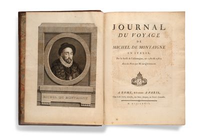 MONTAIGNE Michel de (1533-1592) • Journal du voyage de Michel de Montaigne en Italie,...