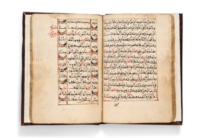 null [MANUSCRIT ENLUMINÉ].
Poème religieux, Kitab al-matn ash-Shatibiyya de Abu Muhammad...