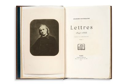 BAUDELAIRE Charles (1821-1867) Lettres 1841-1866. Portrait en héliogravure
Paris,...