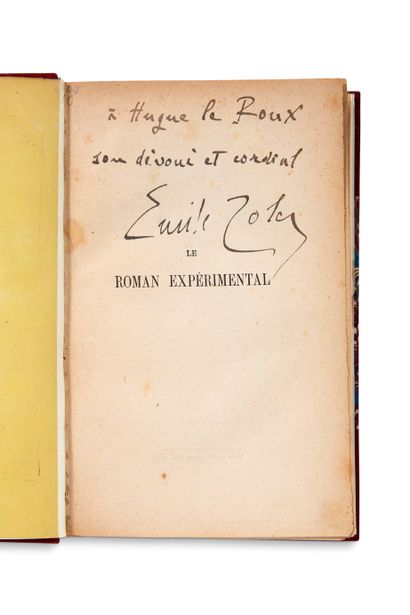 ZOLA emile (1840-1902) Le Roman expérimental
Paris, G. Charpentier, 1881. In-12 (187...