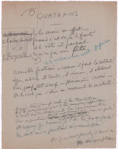 null GUITRY Sacha

Minute autographe d'un poème Quatrains "culture physique selon...