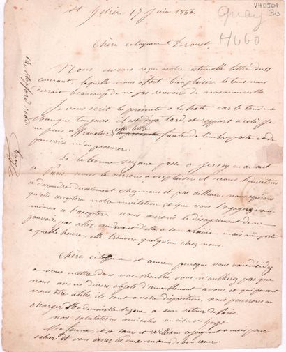 null GUAY Jacques

Lettre autographe signée , adressée à Juliette DROUET.

lettre...