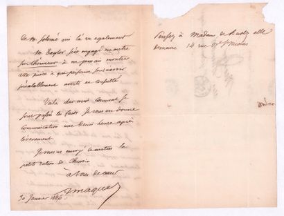 null MAQUET Auguste

Lettre autographe signée à Alexandre Dumas (janvier 1848) lettre...
