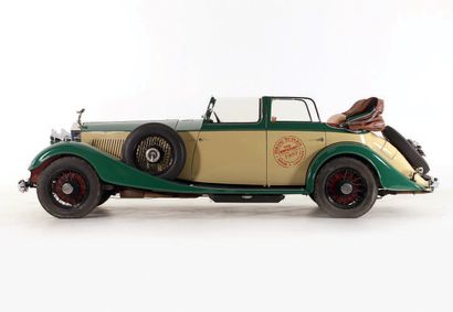 1934 ROLLS-ROYCE PHANTOM II CONTINENTAL CABRIOLET 3-POSITIONS FERNANDEZ & DARRIN...