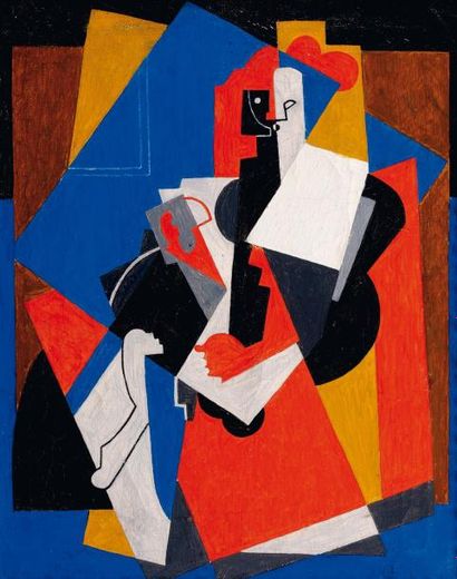 Albert GLEIZES (1881-1953) Composition, 1920 Huile sur toile, signée et datée au...