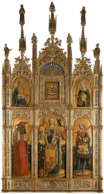 ANTONIO VIVARINI (DOC. VENETO, 1440/1476/1484) 
The Annunciation
Tempera on wood...