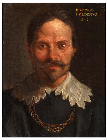 ÉCOLE FLAMANDE DU XVIIE SIÈCLE D'APRÈS ANTON VAN DYCK 
Portrait de Diodorus Tuldenus...