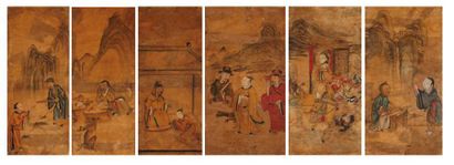 null Peintures de tradition populaire, à thèmes taoïsants, anonymes, XIXe ou XXe...