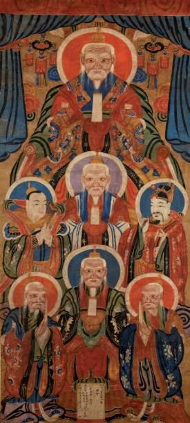 null Sept divinités taoïstes, dont Taishang laojun (le Vénérable seigneur de l'Empyrée)...