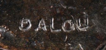 JULES AIME DALOU (1838-1902) «La boulonaise» Epreuve en bronze à patine brune. Signée...